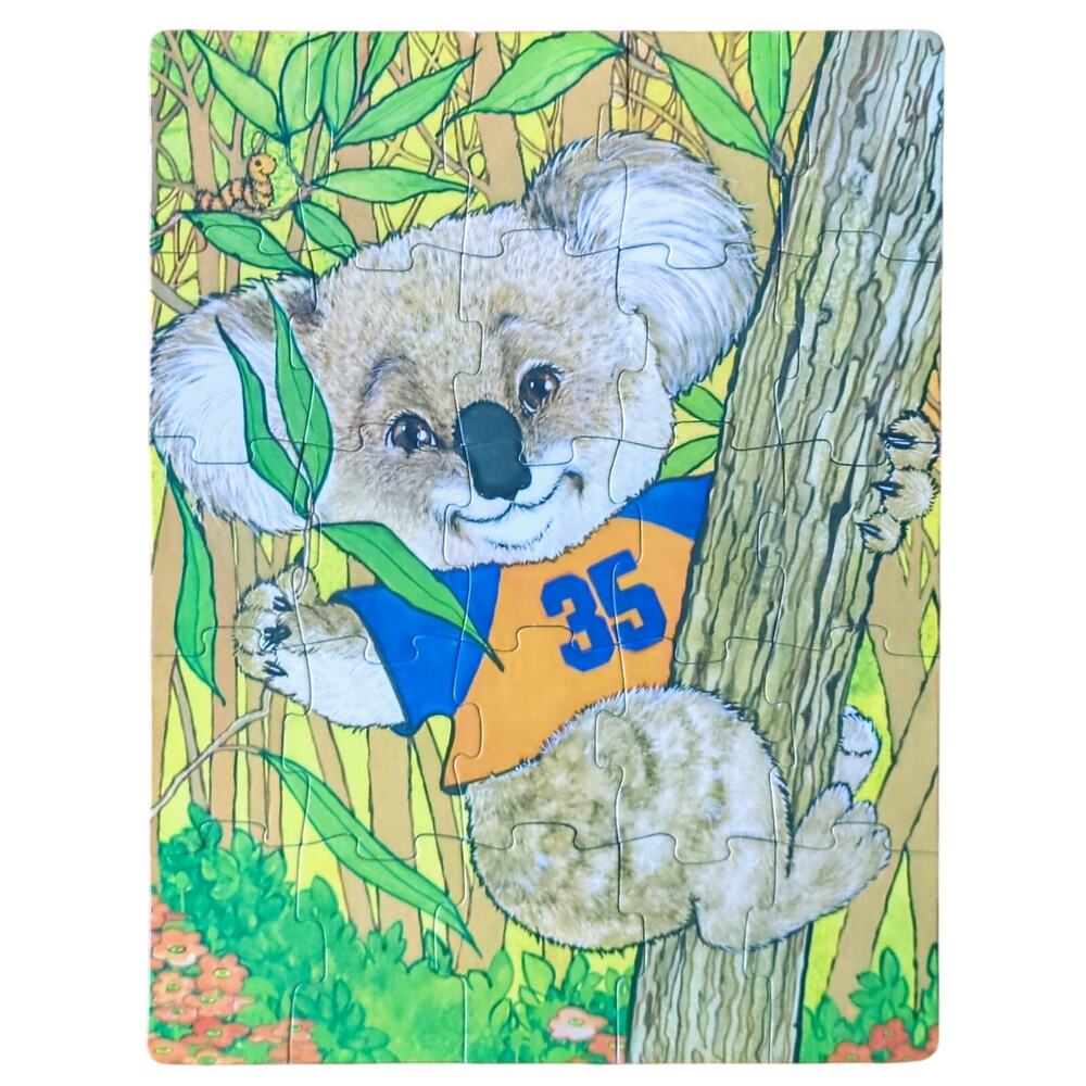 Vintage Rascals Jigsaw Puzzle 25 Large Pieces Koala Bear 35 Golden 1982 Complete